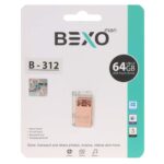 فلش مموری BEXO USB2.0 مدل B-312 ظرفیت 64GB - رزگلد (گارانتی داده پردازی آواتک)
