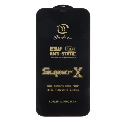محافظ صفحه نمایش آنتی استاتیک Full Cover Super X مدل Apple iPhone 12 Pro Max