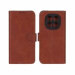 کیف چرمی موبایل مگنتی محافظ لنزدار KRF مدل Xiaomi Redmi Note 15 / Poco M8 5G - قهوه ای