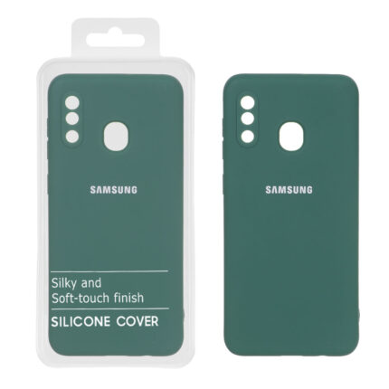 قاب نیو سیلیکون محافظ لنزدار RFF مدل Samsung Galaxy A30 / A20 - سبز (پک دار)