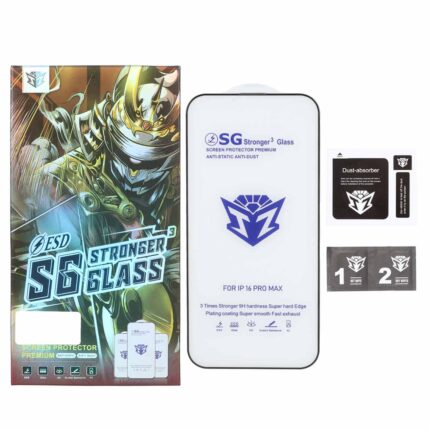 محافظ صفحه نمایش شیشه ای Full Cover Esd-SG مدل Apple iPhone 17 Pro Max (پک دار)