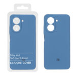 قاب سیلیکونی پاک کنی محافظ لنزدار اورجینال Xiaomi Redmi A5 / Poco C71 - آبی تیره (پک دار)