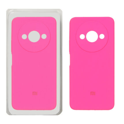 قاب سیلیکونی پاک کنی محافظ لنزدار اورجینال Xiaomi Redmi A3 / A3x / Poco C61 - صورتی فانتزی (پک دار)