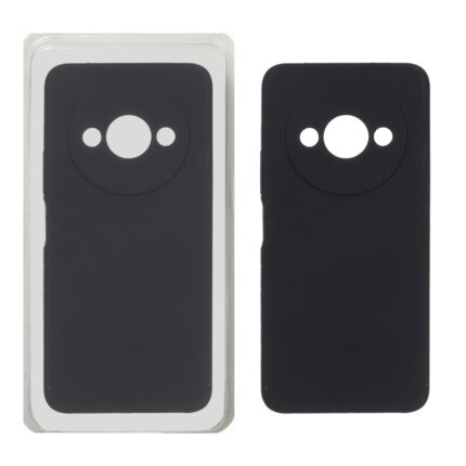 قاب سیلیکونی پاک کنی محافظ لنزدار اورجینال Xiaomi Redmi A3 / A3x / Poco C61 - مشکی (پک دار)