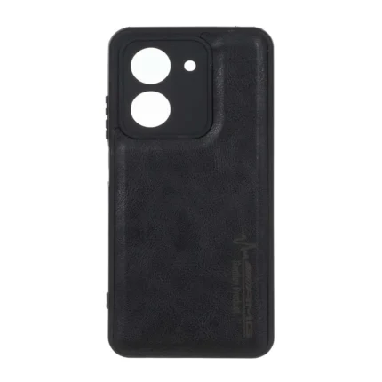قاب طرح چرم AMG محافظ لنزدار Xiaomi Redmi A5 / Poco C71 - مشکی