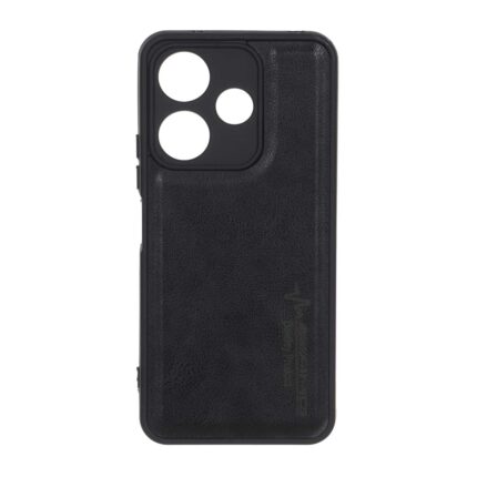 قاب طرح چرم AMG محافظ لنزدار Xiaomi Redmi 13X / Redmi 13 4G / Poco M6 4G - مشکی
