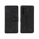 کیف موبایل چرمی مگنتی محافظ لنزدار Samsung Galaxy S21 FE - مشکی