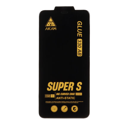 محافظ صفحه نمایش شیشه ای Full Cover Super S AKAM با چسب 330 مدل Apple iPhone 11 Pro Max / iPhone X Max / iPhone Xs Max