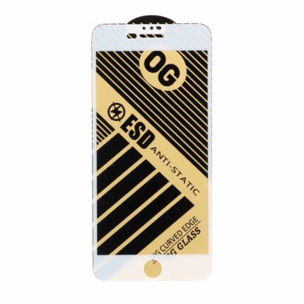 محافظ صفحه نمایش شیشه ای Full Cover OG Anti Static ESD مدل Apple iPhone 6 ‌Plus / iPhone 6S Plus / iPhone 7 Plus / iPhone 8 Plus - سفید