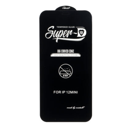 محافظ صفحه نمایش شیشه ای Apple iPhone 12 Mini - Full Cover Super D Mietubl - ESD - مشکی - NTC ORG