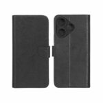 کیف چرمی موبایل مگنتی محافظ لنزدار KRF مدل Xiaomi Redmi 13X / Redmi 13 4G / Poco M6 4G - مشکی