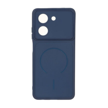 قاب سوزنی طرح مگ سیف دور لنز برجسته Xiaomi Redmi A5 / Poco C71 - سرمه ای
