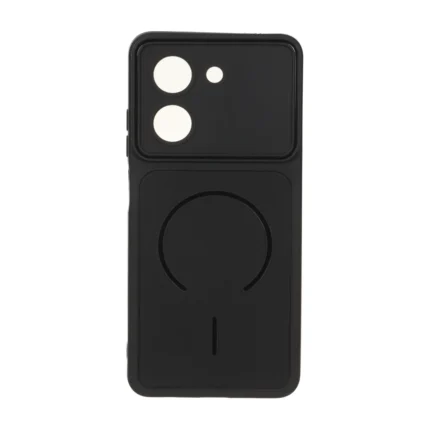 قاب سوزنی طرح مگ سیف دور لنز برجسته Xiaomi Redmi A5 / Poco C71 - مشکی