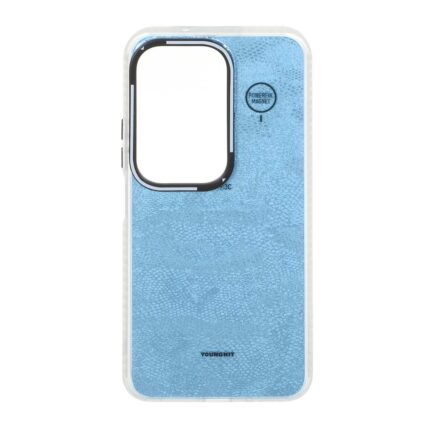 قاب Youngkit طرح بارکد پوست ماری دور مات Xiaomi Redmi 15 4G - آبی آسمانی