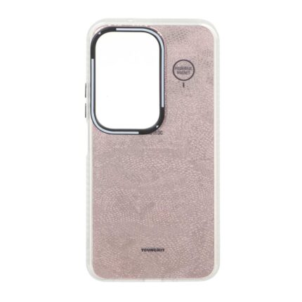 قاب Youngkit طرح بارکد پوست ماری دور مات Xiaomi Redmi 15 4G - رزگلد