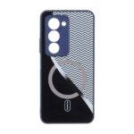 قاب زیگزاگ براق طرح مگ سیف محافظ لنزدار Xiaomi Redmi 15 4G - سرمه ای