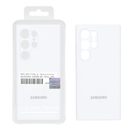 قاب سیلیکونی پاک کنی اورجینال Master Quality مدل Samsung Galaxy S24 Ultra - سفید (پک دار)