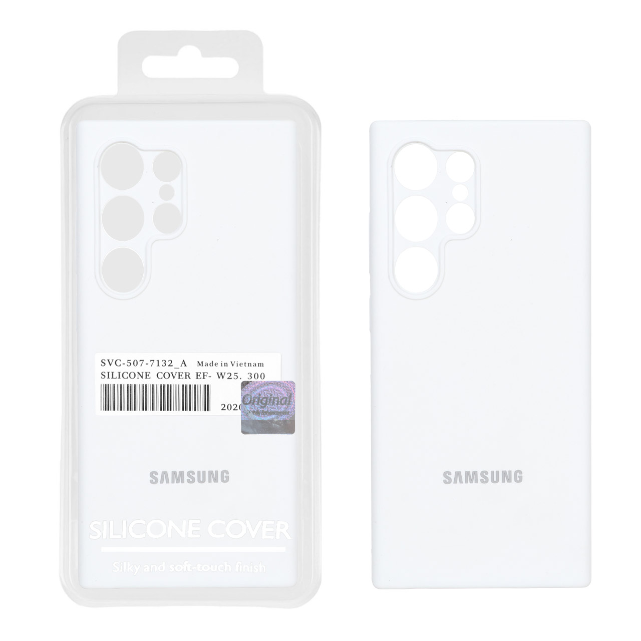 1686044 قاب سیلیکونی پاک کنی اورجینال Master Quality مدل Samsung Galaxy S24 Ultra - سفید (پک دار) - تصویر 1