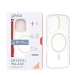 قاب اورجینال Gear4 Crystal palace شفاف White MagSafe مدل Apple iPhone 16 (پک دار)