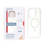 قاب اورجینال Gear4 Crystal palace شفاف White MagSafe مدل Apple iPhone 15 Pro Max (پک دار)