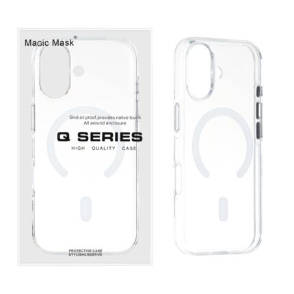 قاب اورجینال Magic Mask پشت سخت شفاف MagSafe مدل Apple iPhone 17 (پک دار)