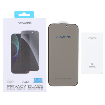 محافظ صفحه نمایش شیشه ای اورجینال Privacy Glass VIPLATINA مدل Apple iPhone 17 (پک دار)