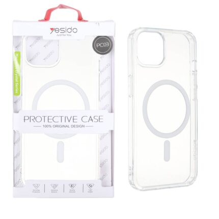 قاب اورجینال Yesido PC03 شفاف MagSafe مدل Apple iPhone 13 / iPhone 14 (پک دار)