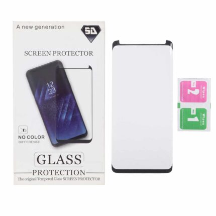 محافظ صفحه نمایش شیشه ای Full Cover 9H 5D مدل Samsung Galaxy S8 / Galaxy S9 (پک دار)