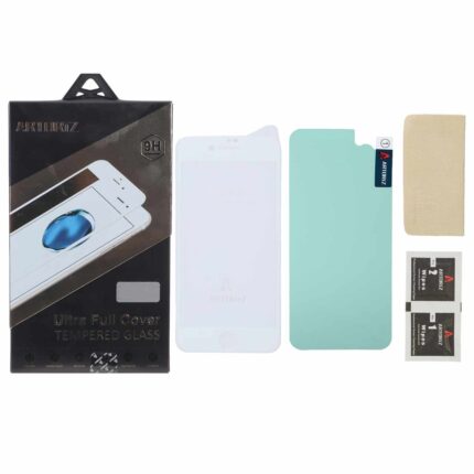 محافظ صفحه نمایش شیشه ای اورجینال Artoriz با برچسب محافظ پشت گوشی Apple iPhone 7 / 8 / SE 2020 - سفید (پک دار)