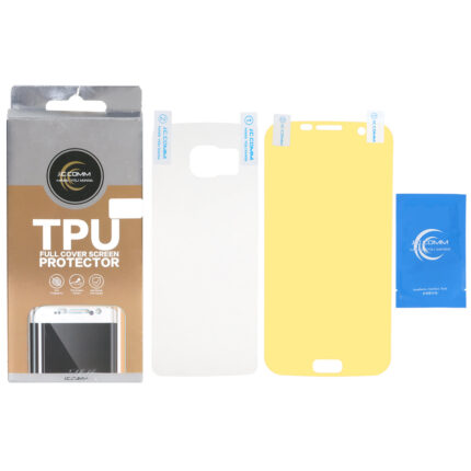 محافظ صفحه نمایش Foll cover J.C.COMM TPU با برچسب پشت گوشی Samsung Galaxy S7 Edge - (پک دار)
