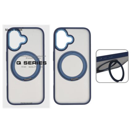 قاب اورجینال Magic Mask استند چرخشی Magsafe مدل Apple iPhone 17 - سرمه ای (پک دار)