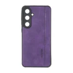 قاب طرح چرم RYOURK مدل Samsung Galaxy S24 FE - بنفش
