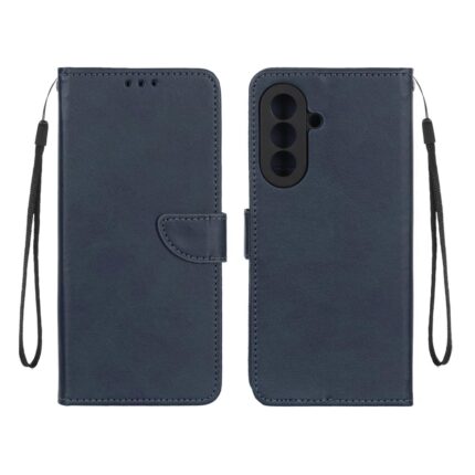 کیف چرمی موبایل مگنتی محافظ لنزدار Samsung Galaxy A57 - سرمه ای