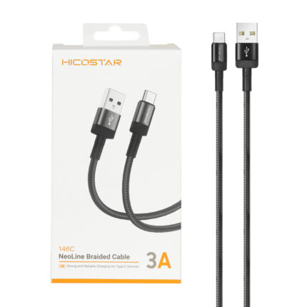 کابل شارژ فست Hicostar Type-C مدل 146C - مشکی