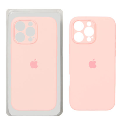 قاب سیلیکونی پاک کنی محافظ لنزدار اورجینال Apple iPhone 16 Pro Max - گلبهی (پک دار) - NTC