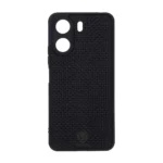 قاب طرح چرم حصیری Golden lion مدل Xiaomi Redmi 13C / Poco C65 - مشکی