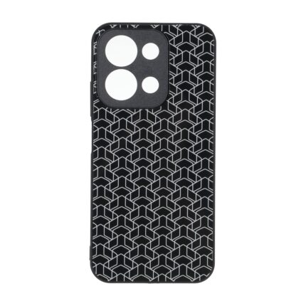 قاب روبیک پشت براق محافظ لنزدار Xiaomi Redmi 15C / Poco C85 - مشکی