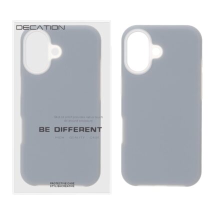 قاب Decation سیلیکونی پاستیلی Apple iPhone 17 - خاکستری (پک دار)