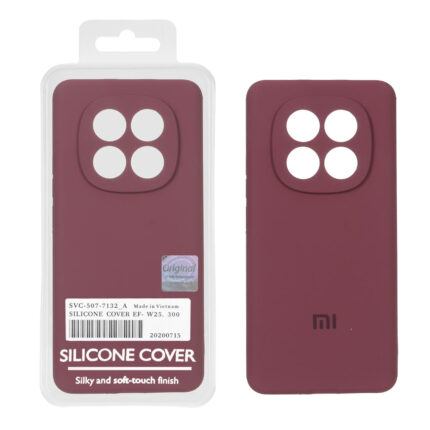 قاب سیلیکونی پاک کنی اورجینال Master Quality مدل Xiaomi Redmi Note 15 / Poco M8 5G - زرشکی (پک دار)