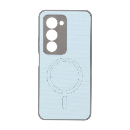 قاب سوزنی طرح مگ سیف نقره ای محافظ لنزدار Xiaomi Redmi 15 4G - آبی