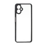 قاب پشت سخت شفاف محافظ لنزدار دور رنگی Samsung Galaxy A06 - مشکی