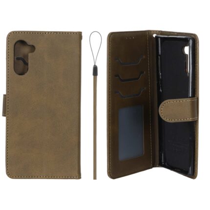 کیف موبایل مگنتی درجه یک داخل خز MNC Plus مدل Samsung Galaxy Note 10 - سبز زیتونی