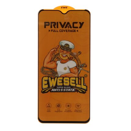 محافظ صفحه نمایش شیشه ای Full Cover Ewesell Anti Static Privacy مدل Samsung Galaxy A20s