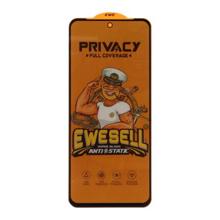 محافظ صفحه نمایش شیشه ای Full Cover Ewesell Anti Static Privacy مدل Xiaomi Redmi 12 / Redmi 13X / Redmi 13 4G / Poco M6 Pro 5G / Poco M6 4G