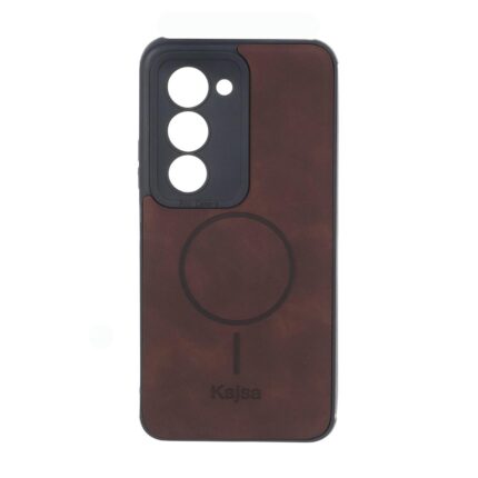 قاب جیر Kajsa طرح مگ سیف MNC مدل Xiaomi Redmi 15 4G - قهوه ای