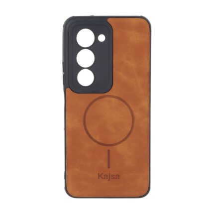 قاب جیر Kajsa طرح مگ سیف MNC مدل Xiaomi Redmi 15 4G - قهوه ای روشن