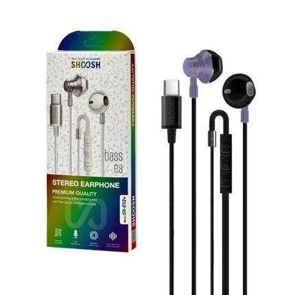 هندزفری با سیم با پورت Shoosh Type-C مدل +SH-C12 - یاسی - SMO