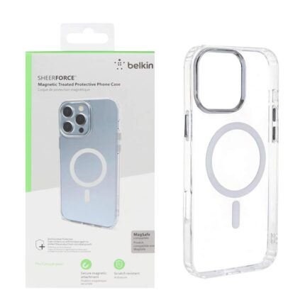 قاب belkin شفاف Magsafe مدل Apple iPhone 16 (پک دار)