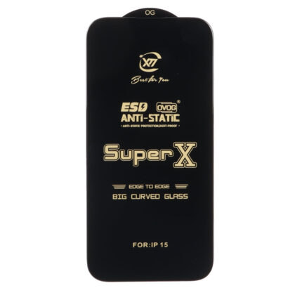 محافظ صفحه نمایش آنتی استاتیک Full Cover Super X مدل Apple iPhone 16 / iPhone 15 / iPhone 14 Pro