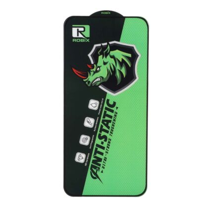 محافظ صفحه نمایش شیشه ای Full Cover Robix Anti Static ESD مدل Xiaomi Redmi Note 15 Pro 5G / Mi 15T / Mi 15T Pro / Poco F7